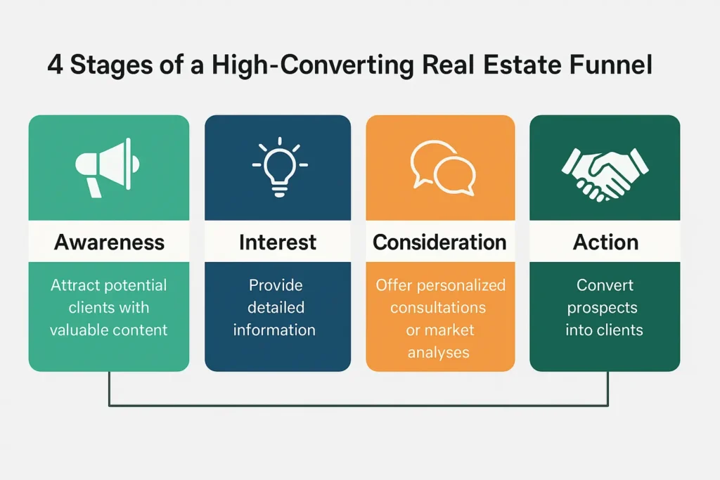 7 Proven Real Estate Lead Generation Strategies That Actually Work in 2025 2 real estate funnel stages lead generation 2025