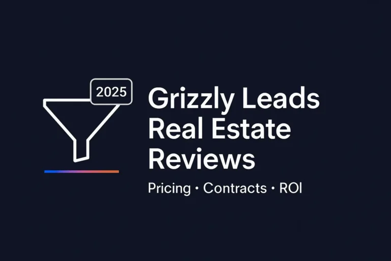 Grizzly Leads Real Estate Reviews: Complete 2025 Analysis for Brokers and Agents 3 Grizzly Leads real estate reviews 2025 header with a funnel icon highlighting pricing, contracts and ROI